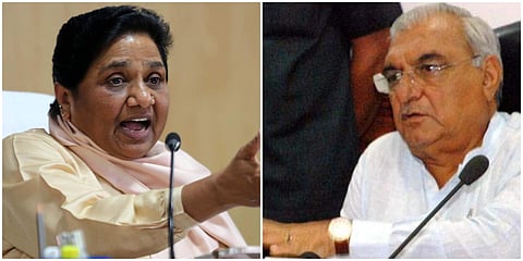Mayawati and Bhupinder Singh Hooda (Photos | EPS,PTI)