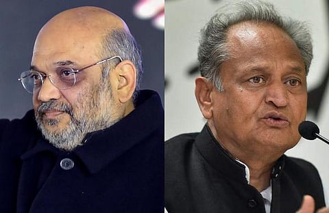 Union Home Minister Amit Shah (L) and Rajasthan CM Ashok Gehlot (File Photo | PTI)