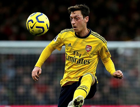 Arsenal's Mesut Ozil in action. (Photo | AP)