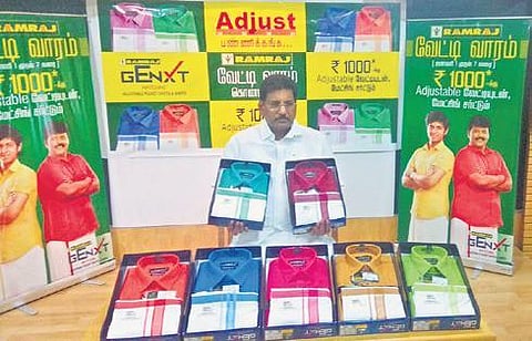 Ottikko Kattikko dhoties from Ramraj