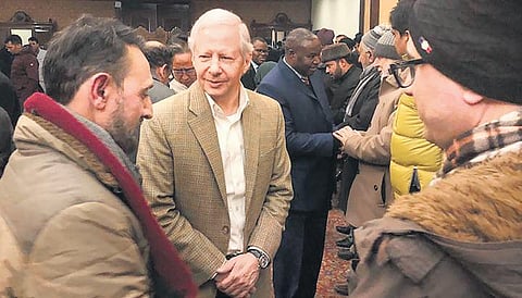 US envoy Kenneth Juster interacts with civil society members in the Valley. (Photo | PTI)