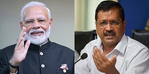 PM Narendra Modi (L) and Delhi CM Arvind Kejriwal (Photo | PTI)