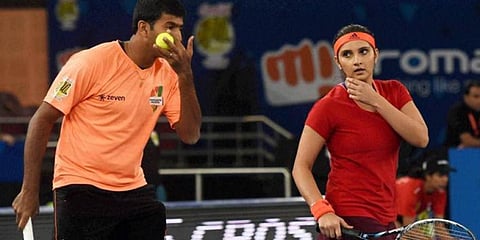 Indian tennis stars Rohan Bopanna and Sania Mirza (Photo | PTI)