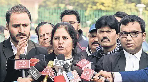Advocate Vrinda Grover speaks to mediapersons after the SC order on internet restrictions in J&K | Parveen Negi