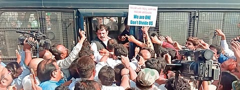 Congress leader Zameer Ahmed Khan was detained in Ballari | express