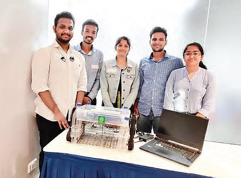 The team that developed the solar pool skimmer that can clean lakes