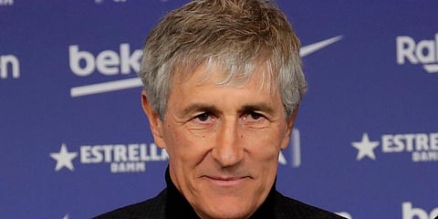 Barcelona gaffer Quique Setien (Photo | AP)