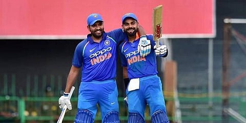 Indian cricketers Rohit Sharma and Virat Kohli (Photo | PTI)