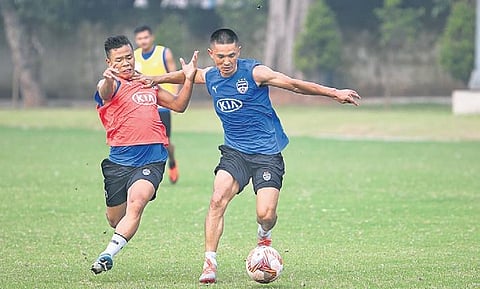 Skipper Sunil Chhetri has scored eight goals for Bengaluru this season