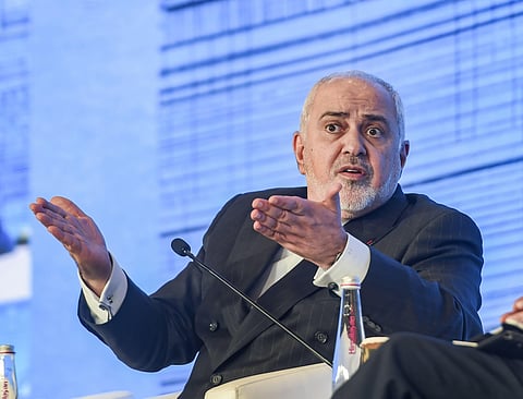 Iran's Foreign Minister Mohammad Javad Zarif addresses the Raisina Dialogue 2020 in New Delhi Wednesday Jan. 15 2020. (Photo | PTI)