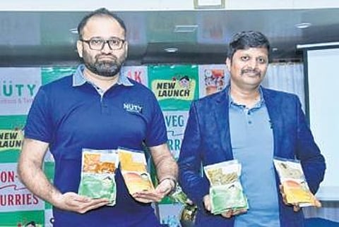 Founders Ray Nathan and Naveen Chander at NuTy Ready-Meals launch