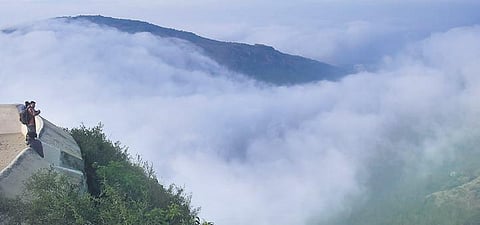 A misty winter morning at Nandi hills in Bengaluru | PANDARINATH B