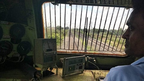 Loco pilot applies brakes to control or to reduce speed based on warnings or by watching signals.(Photo | Facebook)