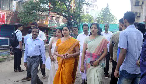 Kochi Mayor Soumini Jain and other Corporation officials. (File Photo | A Sanesh, EPS)
