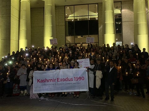 Indian-Americans commemorate 30th anniversary of Kashmiri Pandit exodus and held a candlelight vigil attended by various elected officials, including Congressman Pete Olson, US Representative for 22nd congressional district of Texas. (Photo | Twitter)