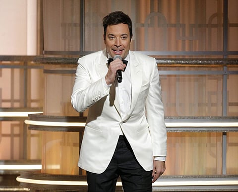 Jimmy Fallon, host of the 74th Annual Golden Globe Awards at Beverly Hilton Hotel in Beverly Hills, California. | AP
