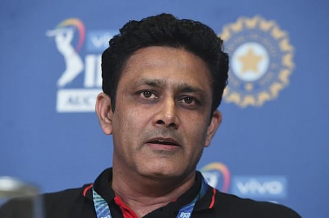 Anil Kumble speaks to the media during a press conference. (Photo | AFP)