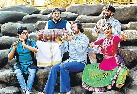 (From Left) Amith Nadig, Anoor Vinod Shyam, Matthias Schriefl, Sunaad Anoor and Nivedita Sharma