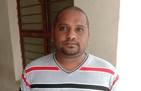 Sampath Kumar (in pic) was arrested for taking a photo while voting. (Photo| EPS)
