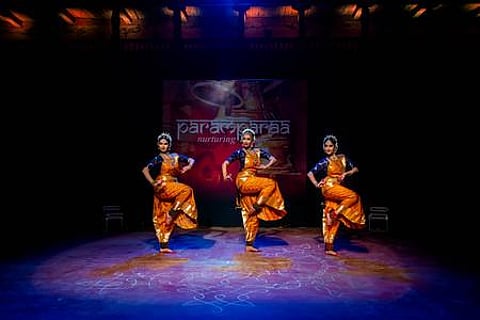 A dance performance at Gudi Sambaraalu