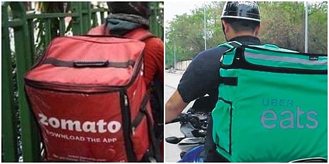 Zomato (L) has bought UberEats India (R). (File photo| PTI and EPS)