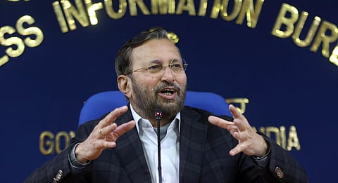 Union Information and Broadcasting Minister Prakash Javadekar. (Photo | Shekhar Yadav, EPS)