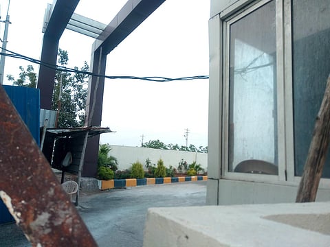 Plotting and ongoing constructions at Hussainsagar lake.