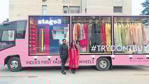 Co-founders of Stage3, Sanchit Baweja and Sabena Puri, with their initiative Stage3 on Wheels
