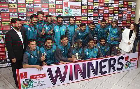 The victorious Pakistan cricket team (Twitter Photo)