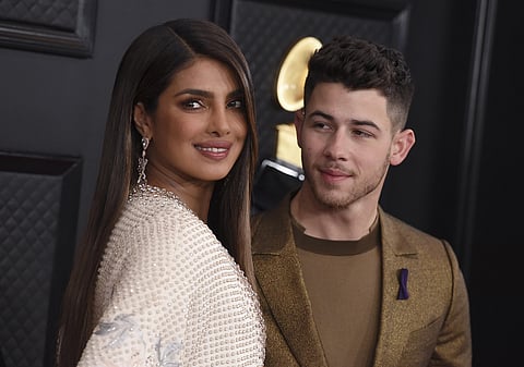 Nick Jonas and wife Priyanka Chopra at the 62nd annual Grammy Awards. (Photo | AP)
