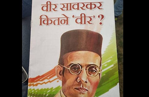 The booklet mentions about incidents, questions and controversies surrounding Savarkar and RSS. (Photo | EPS)
