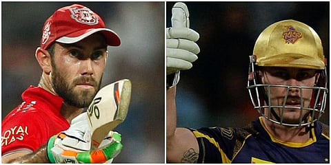 Australian cricketers Glenn Maxwell and Chris Lynn (Photos | AFP)