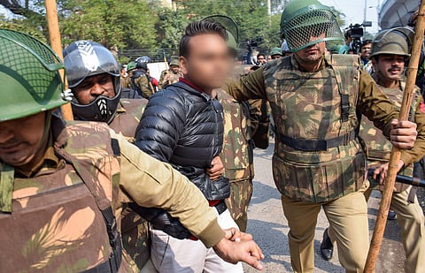 The youth, who opened fire in Jamia Millia Islamia University in New Delhi. (Photo | PTI)