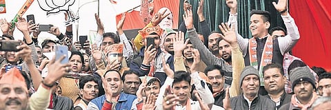 Party claims its internal surveys have shown that its nationalism and Hindutva pitch have resonated with voters | Parveen Negi
