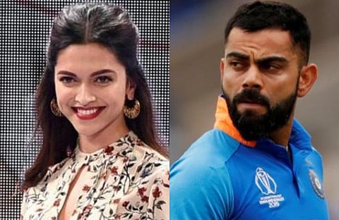 Deepika Padukone (L) and Virat Kohli. (File photo| PTI)