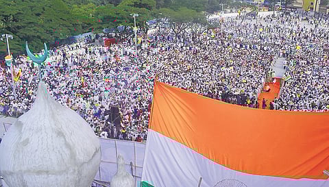Thousands gather at the Idgah Maidan on Mysore Road to against the CAA | Pandarinath B
