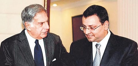 A file picture of Ratan Tata and Cyrus Mistry during good times