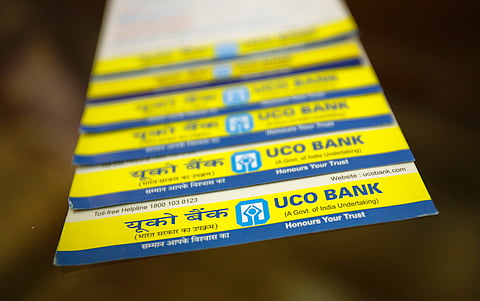 Loan advert leaflets of UCO bank (File photo| Reuters)