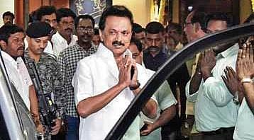 DMK President MK Stalin at Anna Arivalayam in Chennai on Friday | P Jawahar