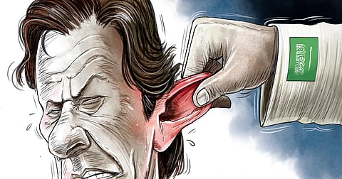 Imran Khan hits his own wicket