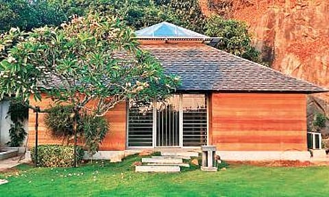 The facade of the bell museum