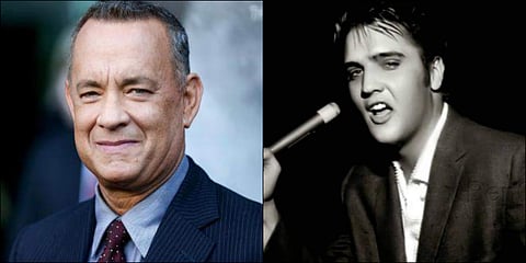 (Left) Actor Tom Hanks who will play the role of (right) singer Elvis Presley's talent manager Colonel Tom Parker in his upcoming biopic. (Photos | AP, Youtube screengrab)