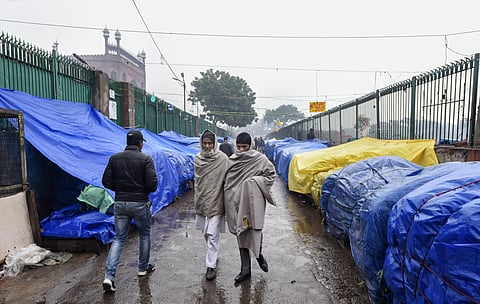 Closed roadside shops near the Jama Masjid during the trade unions' nationwide strike call in protest against Union government's alleged anti-people policies in New Delhi Wednesday Jan. 8 2020. (Photo | PTI)