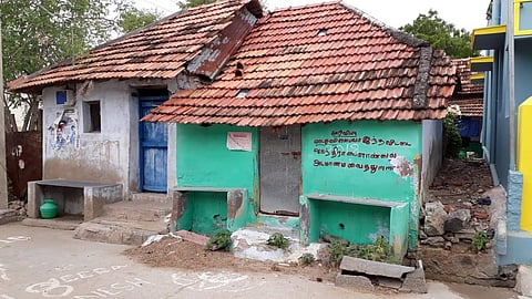 A notice on the house of Madasamy, a farmer in Thoothukudi district
