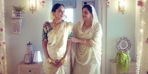 A still of the characters from Tanishq's new jewellery ad that was pulled down due to a social media backlash. (Photo | Twitter)