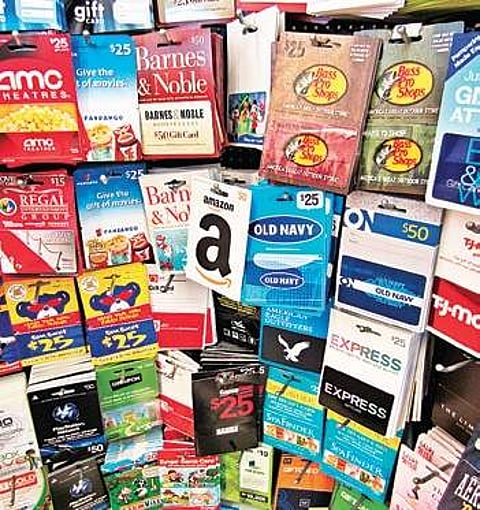 Image of gift cards used for representational purposes.