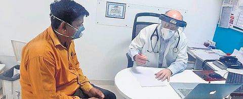 OPD patients being attended to at Columbia Asia Hospital