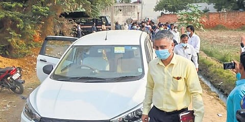 File photo of CBI officials in Boolgarhi village (Photo | PTI)