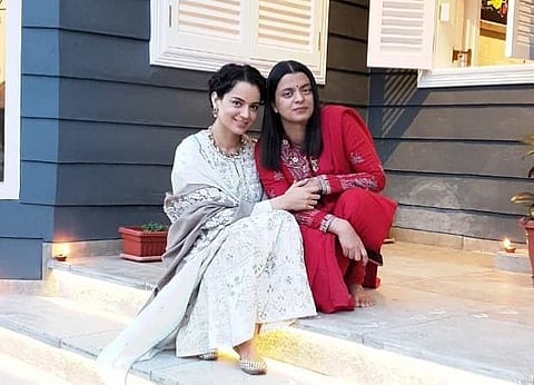 Rangoli Chandel with sister Kangana Ranaut (Photo | Instagram)