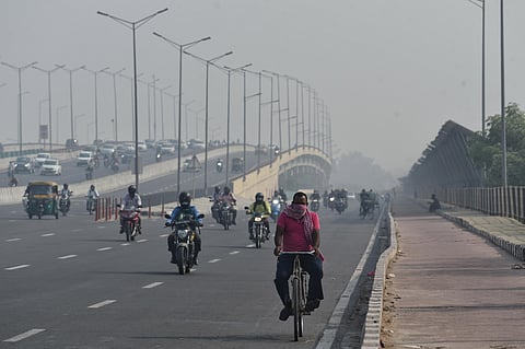 Polluted Delhi. (Photo| ANI)